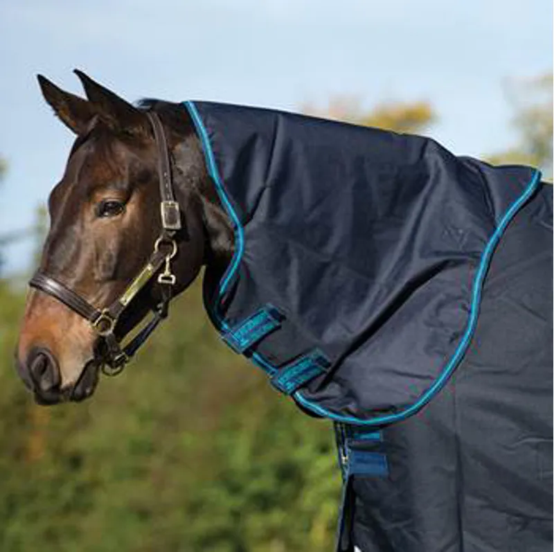 Amigo Bravo 1200D 150g Turnout Hood - Navy/Electric Blue