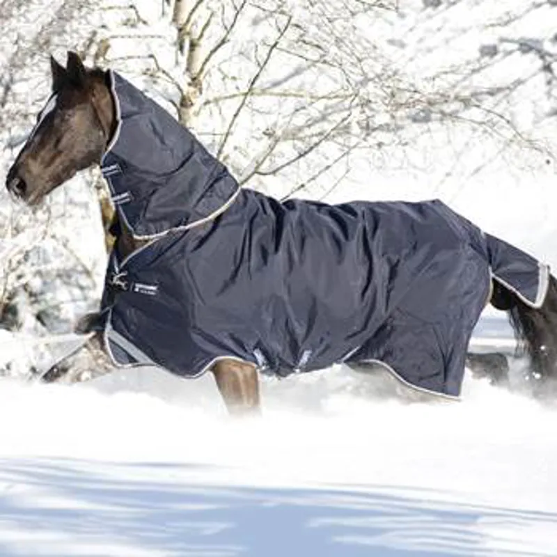 Rambo Duo 100g Turnout Rug With 300g Liner - Navy/Blue/Brown